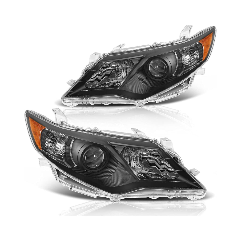 Foco Delantero - Toyota Camry 2012-2014 (Fondo Negro - Tipo Lexus 3 Lupas)